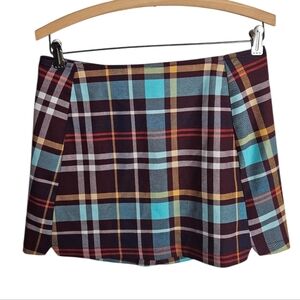 Urban Outfitters Colorful Plaid Mini Skirt, Size Small